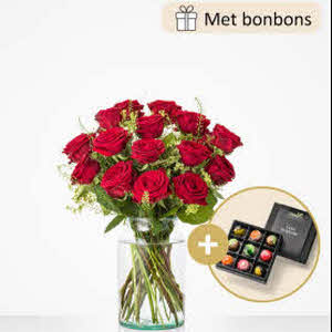 Rode rozen met bonbons bestellen - Flowers.nl®